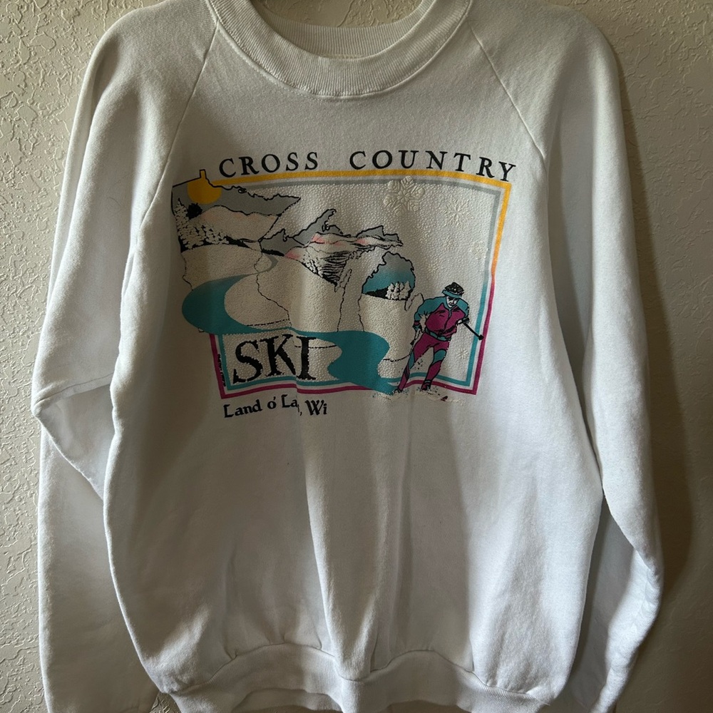 White Cross Country Ski Sweater